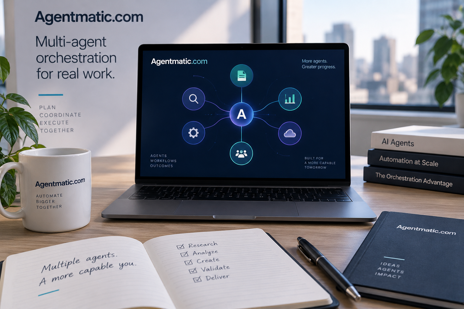 Agentmatic.com concept for a multi-agent orchestration platform